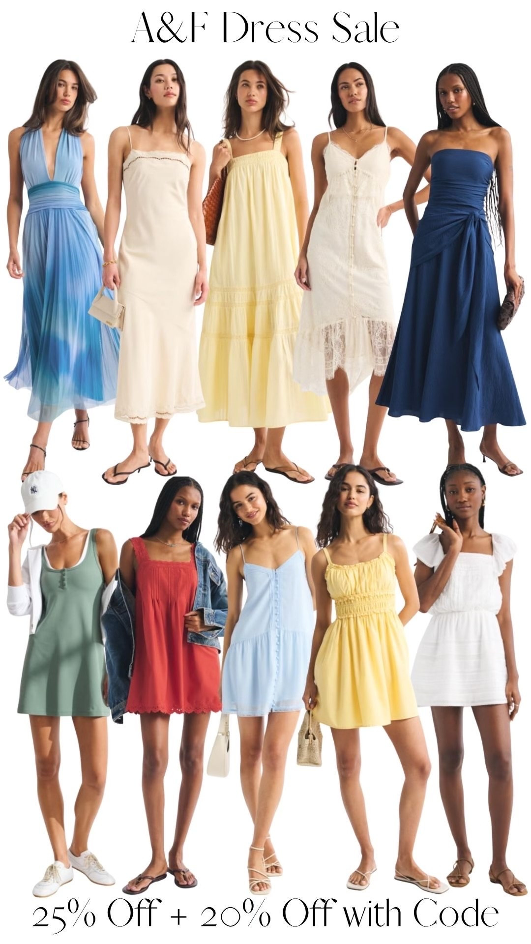 The Abercrombie dress sale is happening now so that means you can save 25% on all dresses (and rompers and jumpsuits/sets)
Plus use code AFLTK to take an extra 20% off on everything!!

#LTKSaleAlert #LTKxAbercrombie #LTKTall