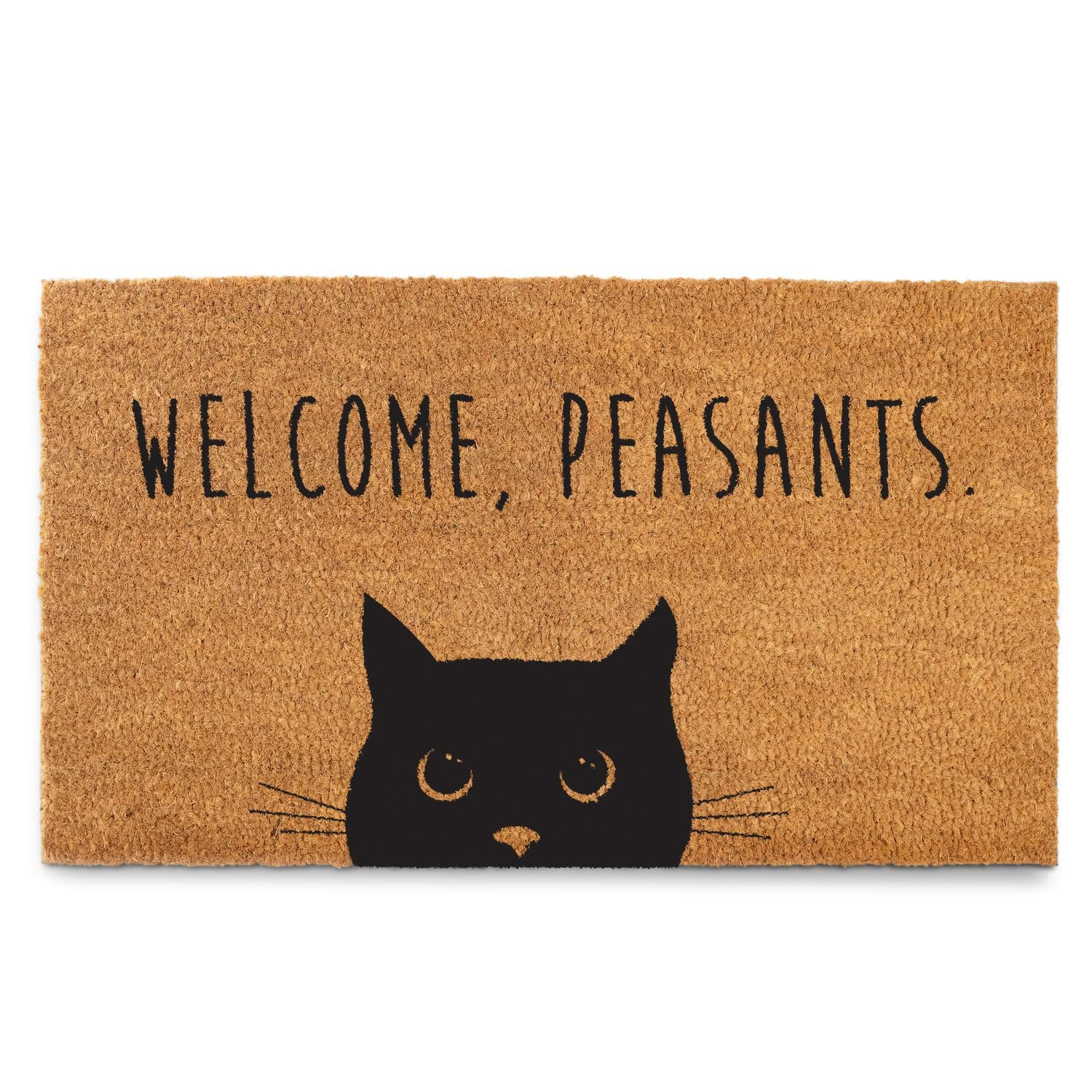 Welcome Peasants Cat Doormat Outdoor 30x17 Inch, Funny Black Cat Door Mat for Covered Outdoor Are... | Amazon (US)
