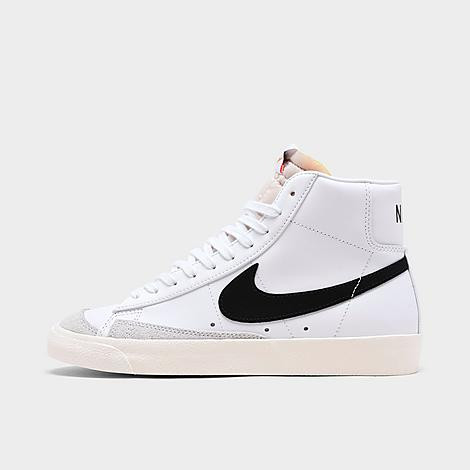 Nike Women's Blazer Mid '77 Casual Shoes in White/Black/Sail Size: 7.5 | Finish Line (US)
