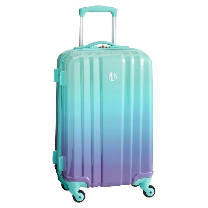 Channeled Hard-Sided Ombre Carry-on Spinner | Pottery Barn Teen