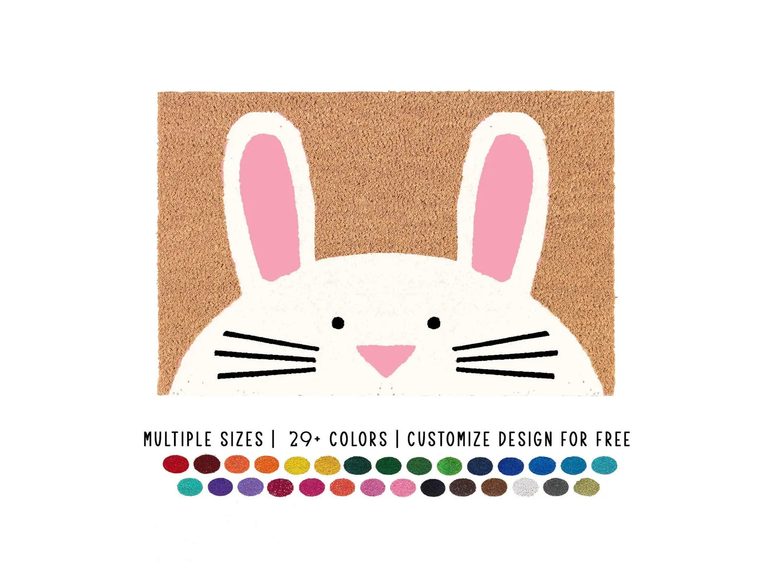 Easter Bunny Doormat: Cute Easter Welcome Mat | Etsy (US)