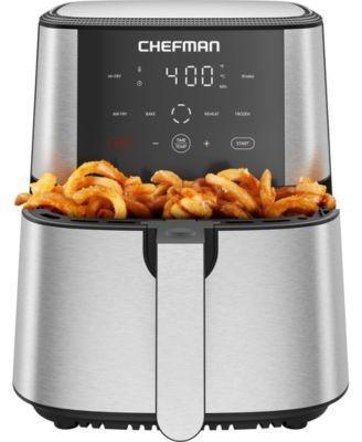 Chefman 6-Quart TurboFry Digital Air Fryer - Silver | Macy's