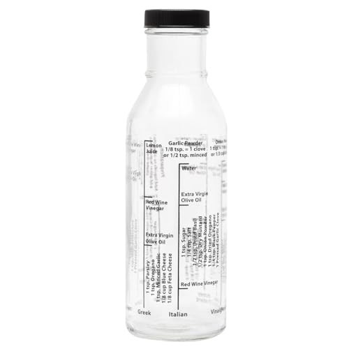 Kolder Salad Dressing Mixer Bottle for Light Recipes, Glass, 13-Ounce | Amazon (US)