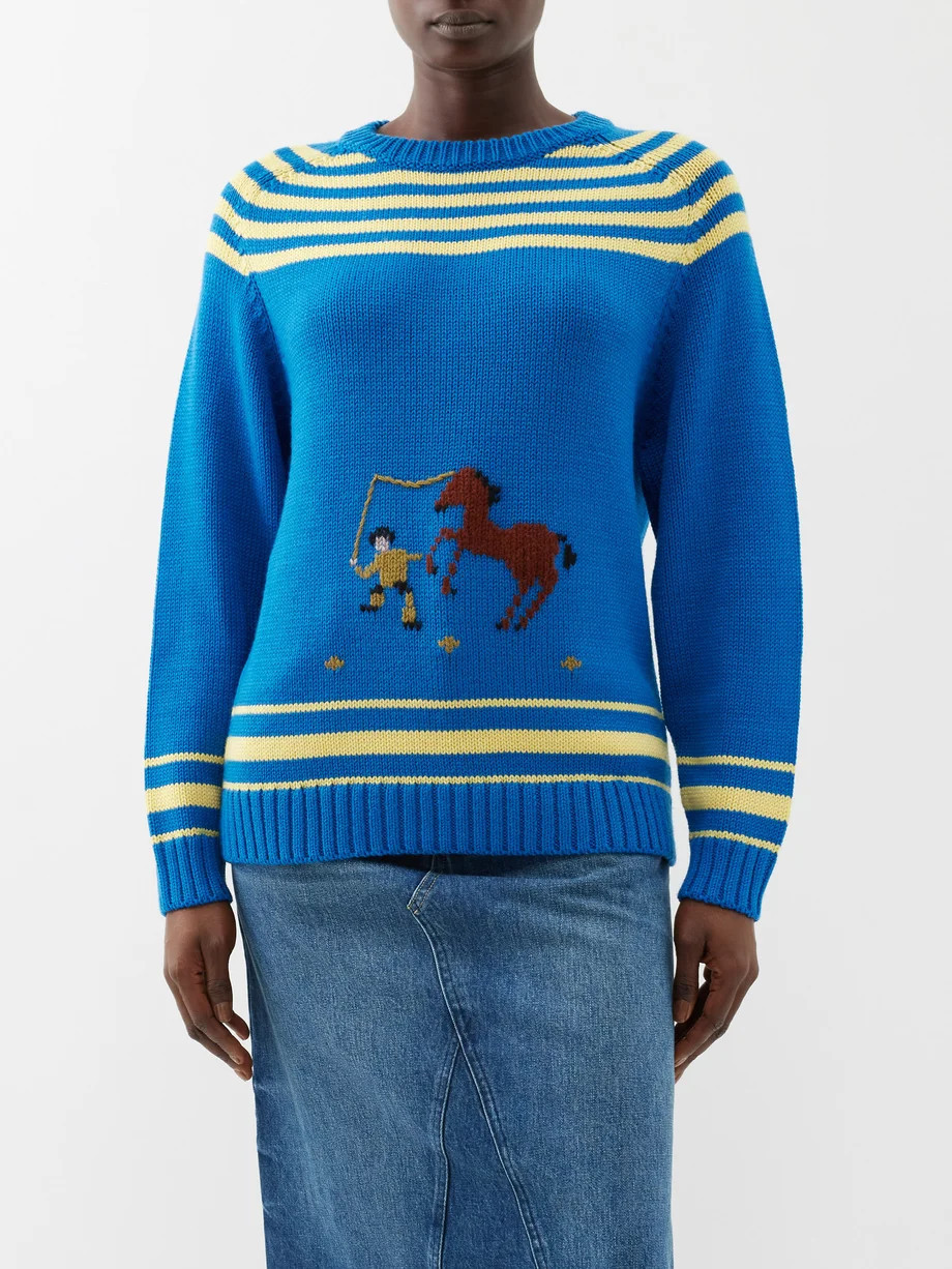 Pony Lasso striped wool-blend sweater | Matches (UK)