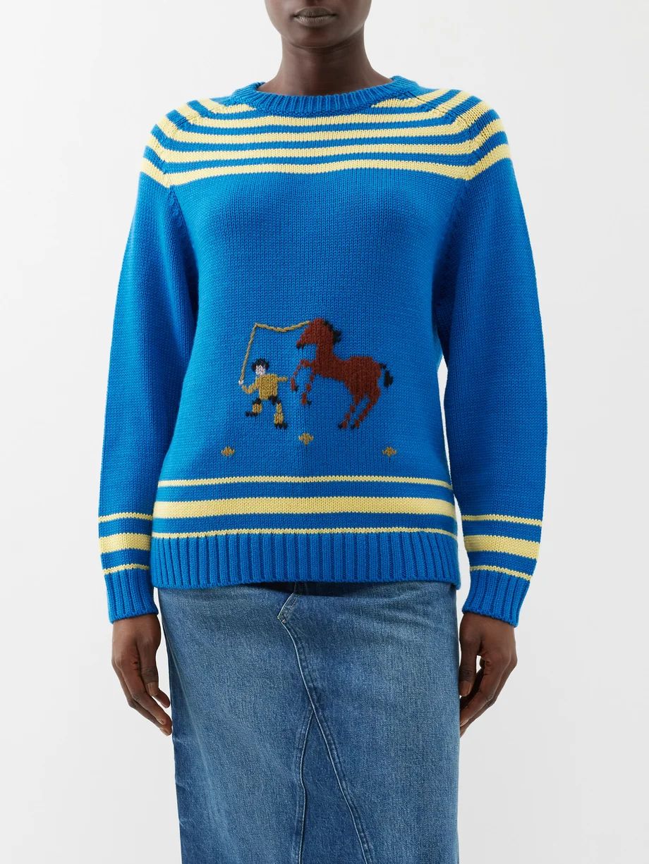 Pony Lasso striped wool-blend sweater | Matches (UK)