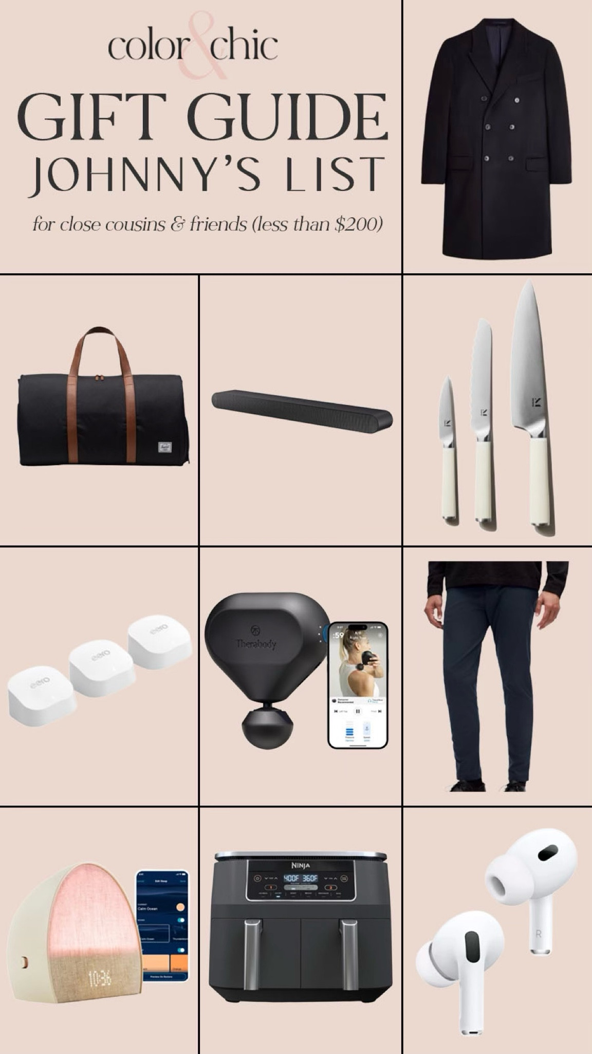 Johnny gift guide for men under $200! Including Trouserz, knife trio and more 

#LTKMens #LTKGiftGuide