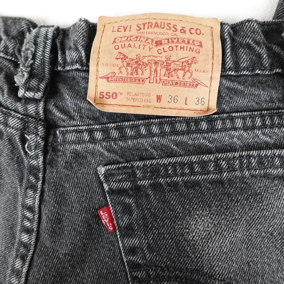 Vintage Levi's 550 Jeans, Men's 36W X 29L, Made in Canada, Relaxed Fit Tapered Leg, Faded Black -... | Etsy (CAD)