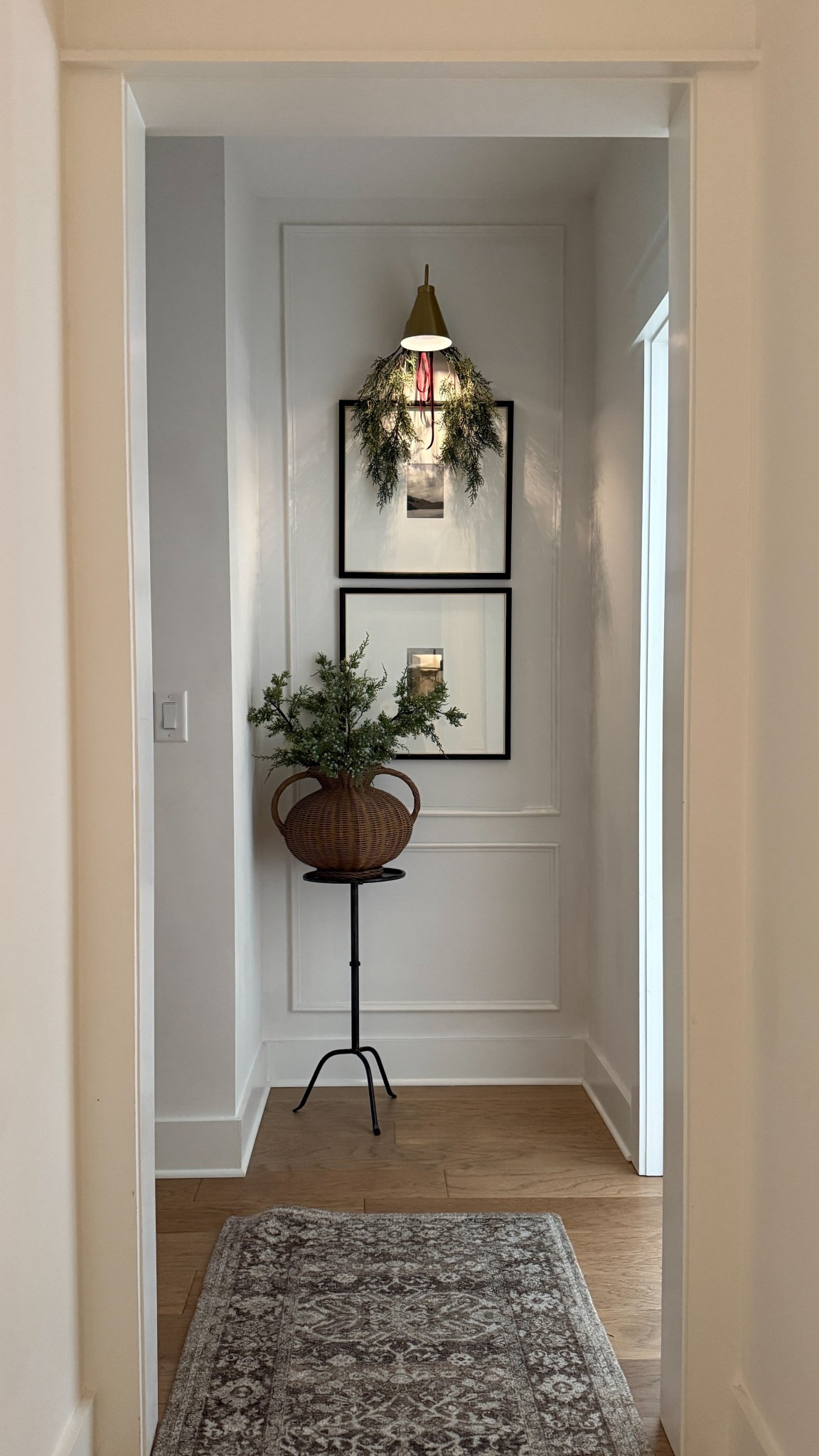 Gave a little Christmas feel to the hallway! I made the Christmas swag hanging over the frames with 2 of the 26” cedar stems from Target that I have linked below! 

#LTKHoliday #LTKHome #LTKSeasonal