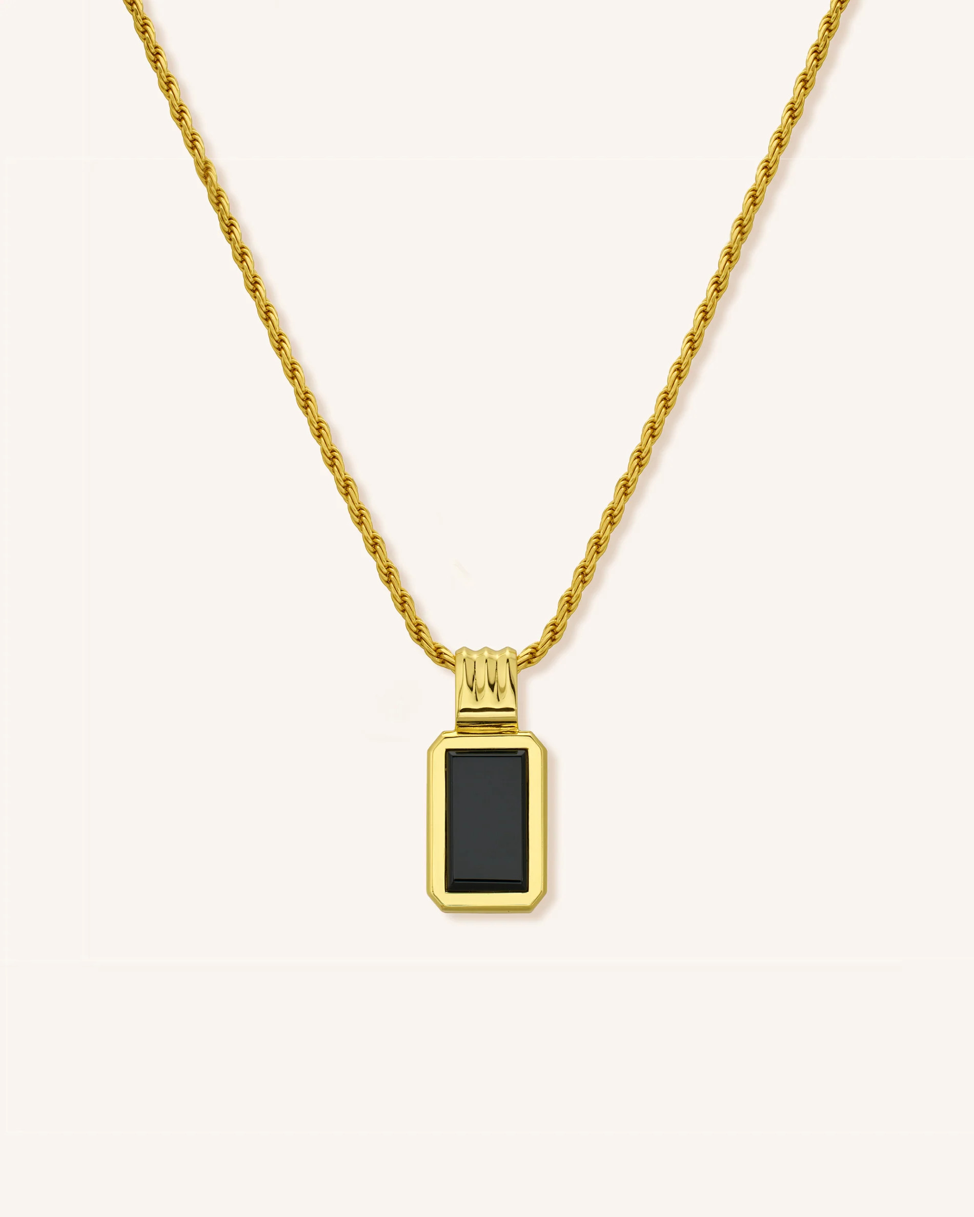 Onyx Essential Pendant Necklace | PEACHMIND
