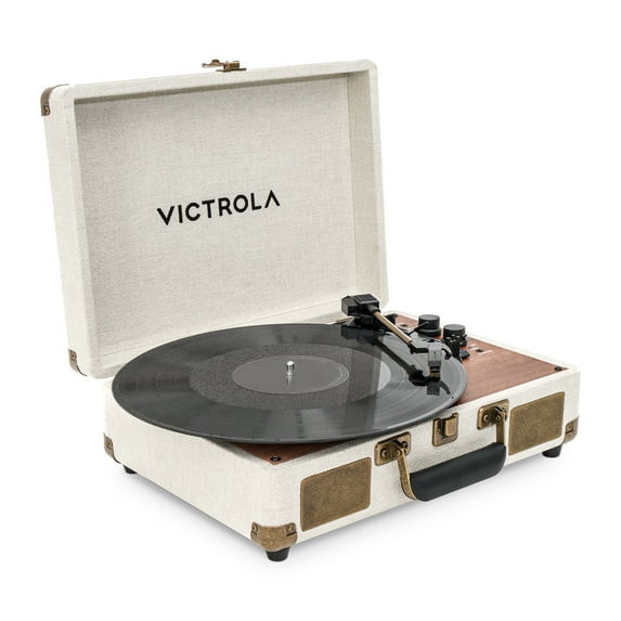 Victrola Venture Bluetooth Portable Mid-Century Modern Suitcase Record Player with 3-Speed Turnta... | Walmart (US)