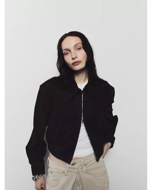 Nahla Suede Cropped Jacket | Bloomingdale's (US)