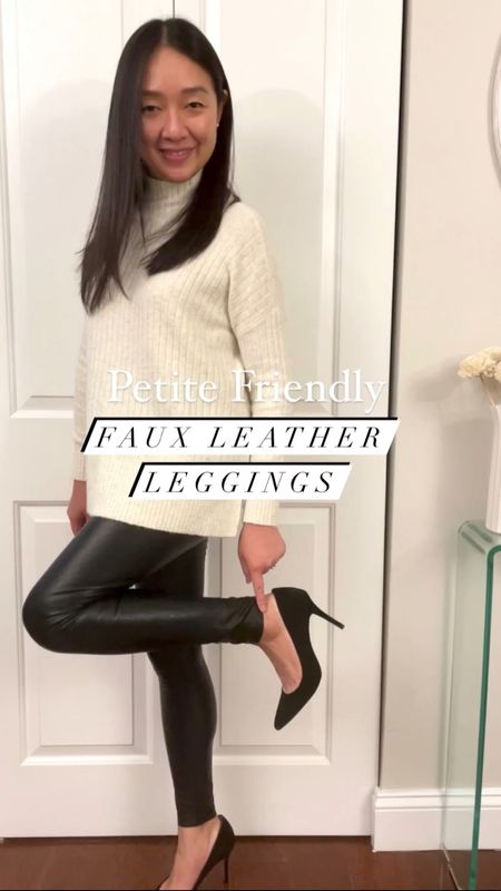 These fuax leather leggings are on sale for $78.99. Originally $118. I took size S. I'm 5' 2.5" and currently 117 pounds.

Petite friendly Commando 7/8 Faux Leather Leggings with control top. Measurements from size S: 23" waist (stretches to 28-29" but 30" is a stretch), 11.75" rise, 25.75" inseam, 8" ankles. 

Also linking to my favorite New Balance 327 sneakers which are  on sale in case they pop back in select sizes.

Nsale

#LTKsalealert #LTKunder100 #LTKxNSale