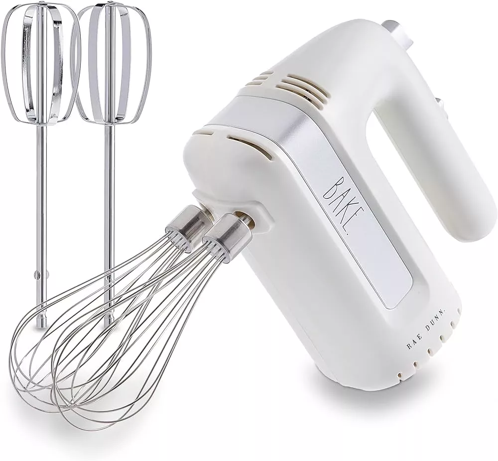 Rae Dunn Immersion Hand Blender with Egg Whisk and Milk Frother Attachments  