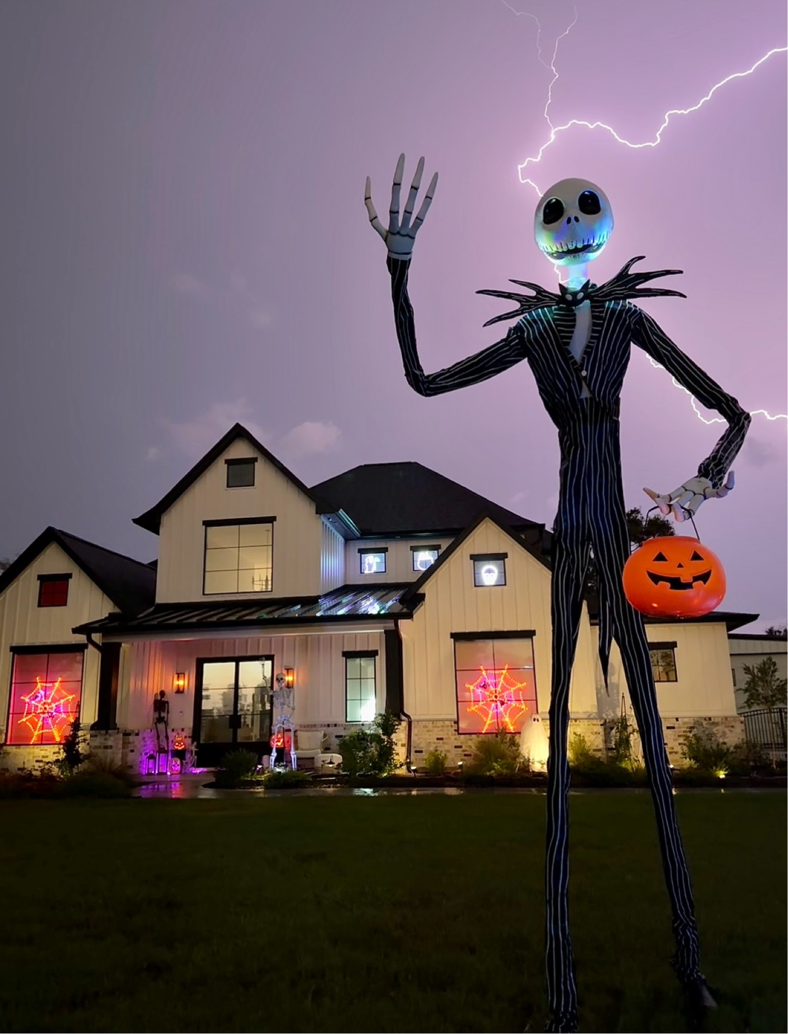Jack is back! 💀⚡️ He sold out pretty quickly last year so if you want to grab your 13ft Jack Skellington, now’s your chance!!! I even ordered him a Zero this year! So excited 🐶👻 

Home Depot skeleton, giant skeleton 

#LTKSeasonal #LTKHome