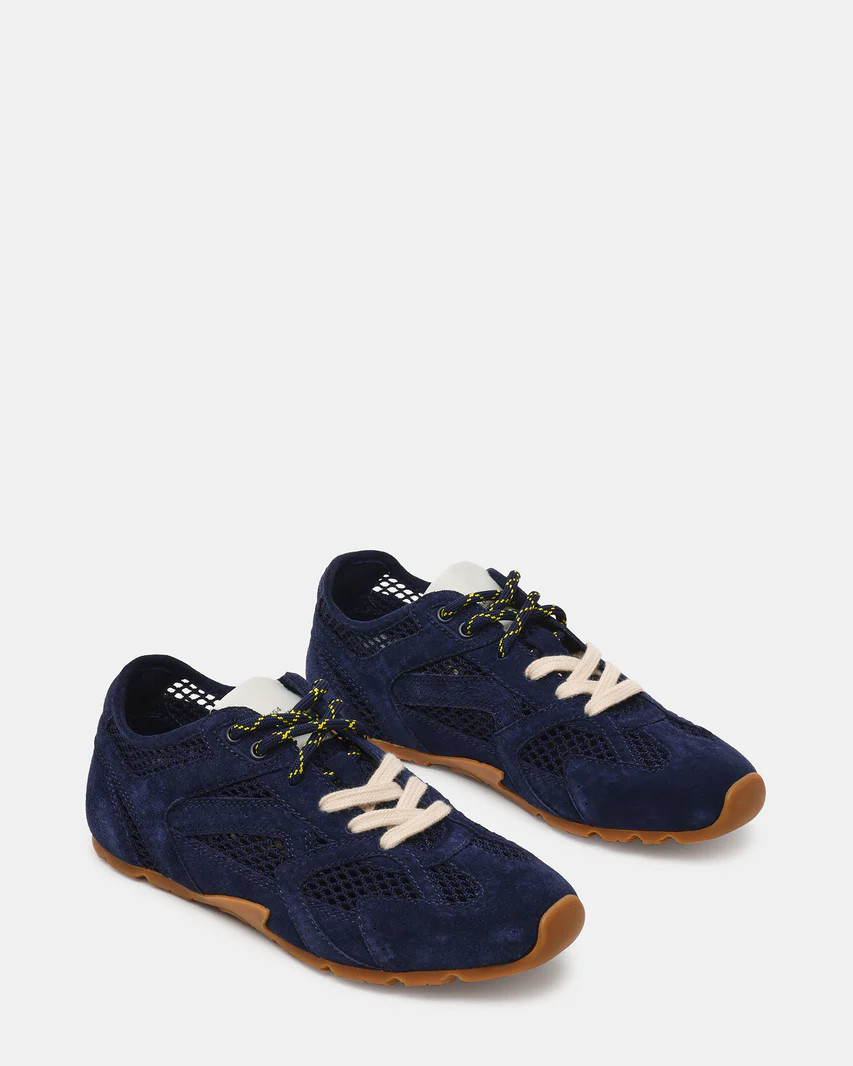 AZIEL Navy Mesh Low-Top Lace-Up Women's Sneakers | Steve Madden (US)