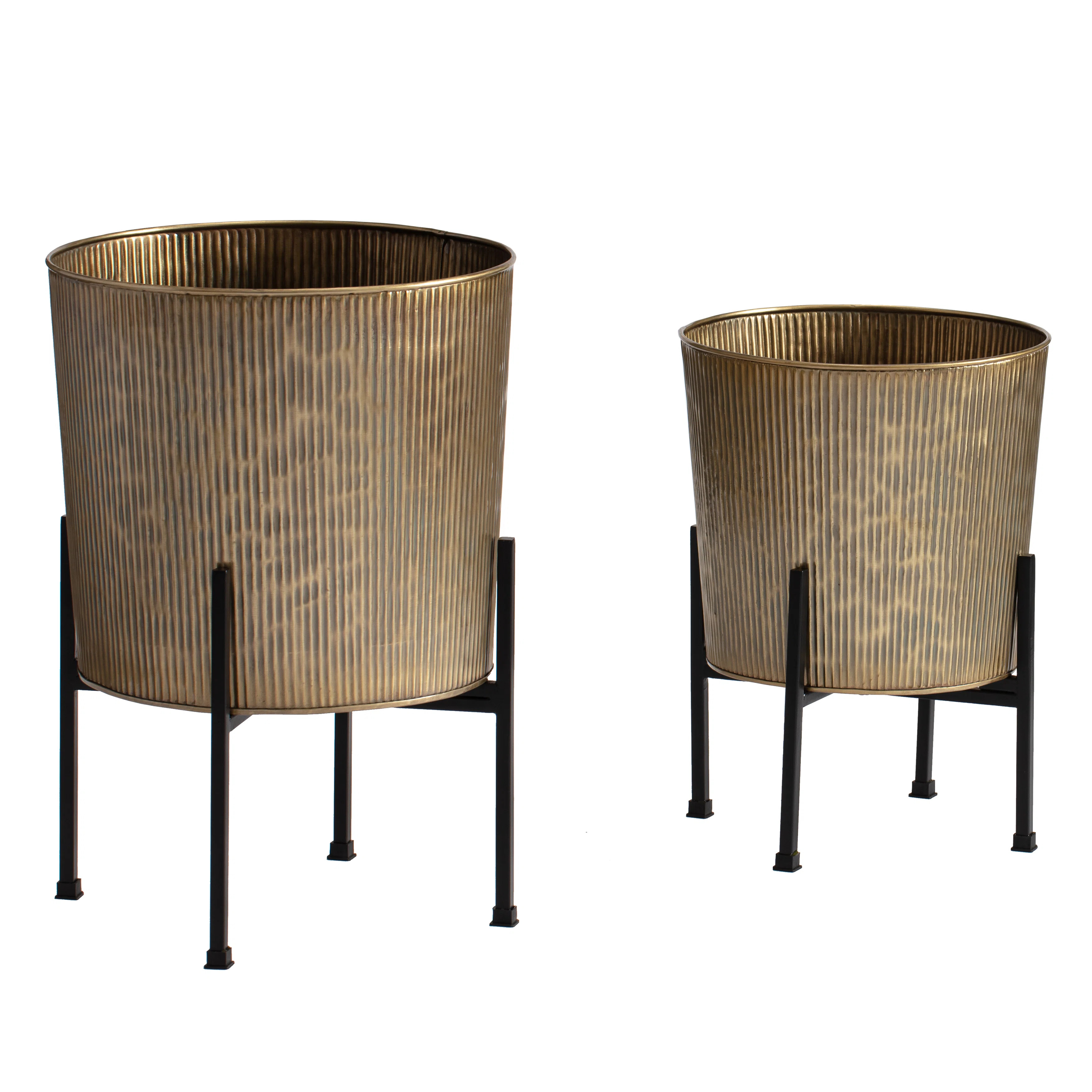 Boones 2-Piece Metal Pot Planter Set | Wayfair North America