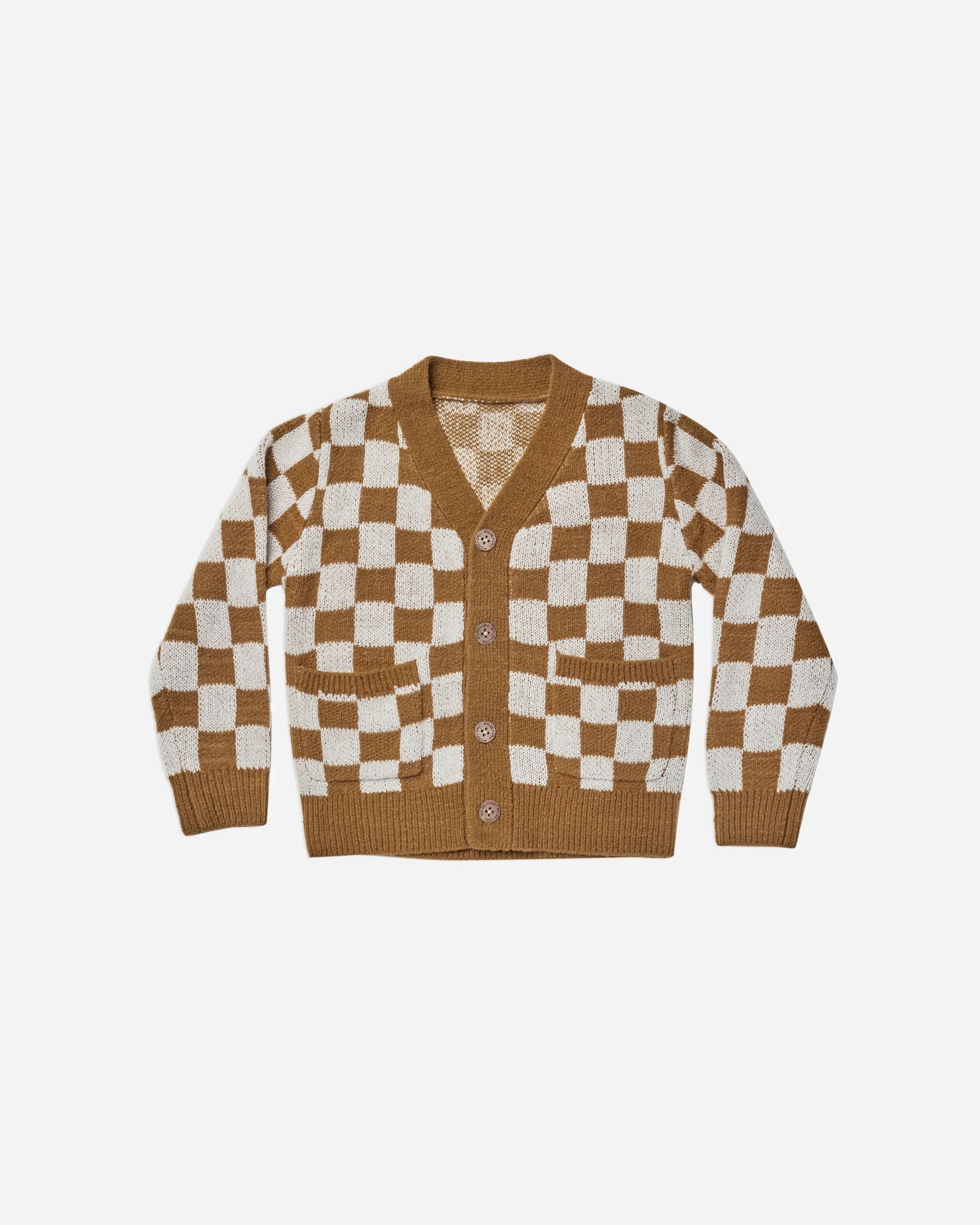 button cardigan || checkerboard | Rylee + Cru
