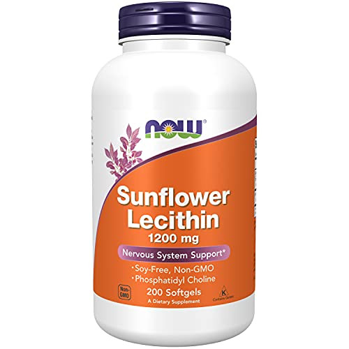 NOW Foods Supplements, Sunflower Lecithin 1200 mg with Phosphatidyl Choline, 200 Softgels | Amazon (US)