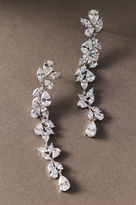 Shashi Crystal Fallen Leaf Linear Earrings | Anthropologie (US)