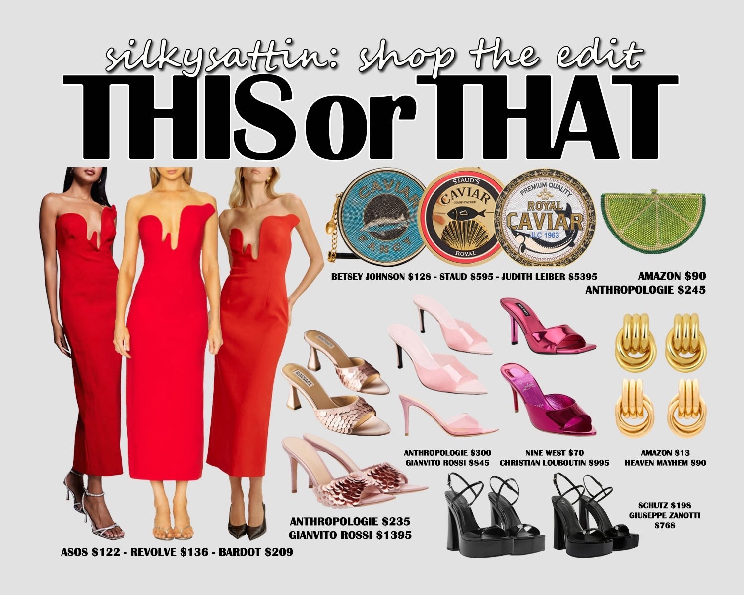 Shop the Edit: This or That

Affordable Style vs Luxury Style: budget friendly affordable alternative and the high end label option.

dupe, budget friendly, on a budget, girls night outfits, date night outfits, wedding guest outfits, vacation outfits, casual, formal, ootd, ootn, women’s fashion #dupe #budgetfriendly #onabudget #girlsnightoutfits #datenightoutfits #weddingguestoutfits #vacationoutfits #casual #formal #ootd #ootn #women #fashion 

#LTKootd #LTKWedding #LTKSaleAlert