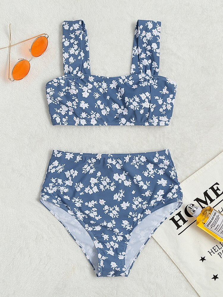 Floral High Waisted Bikini Swimsuit | SHEIN