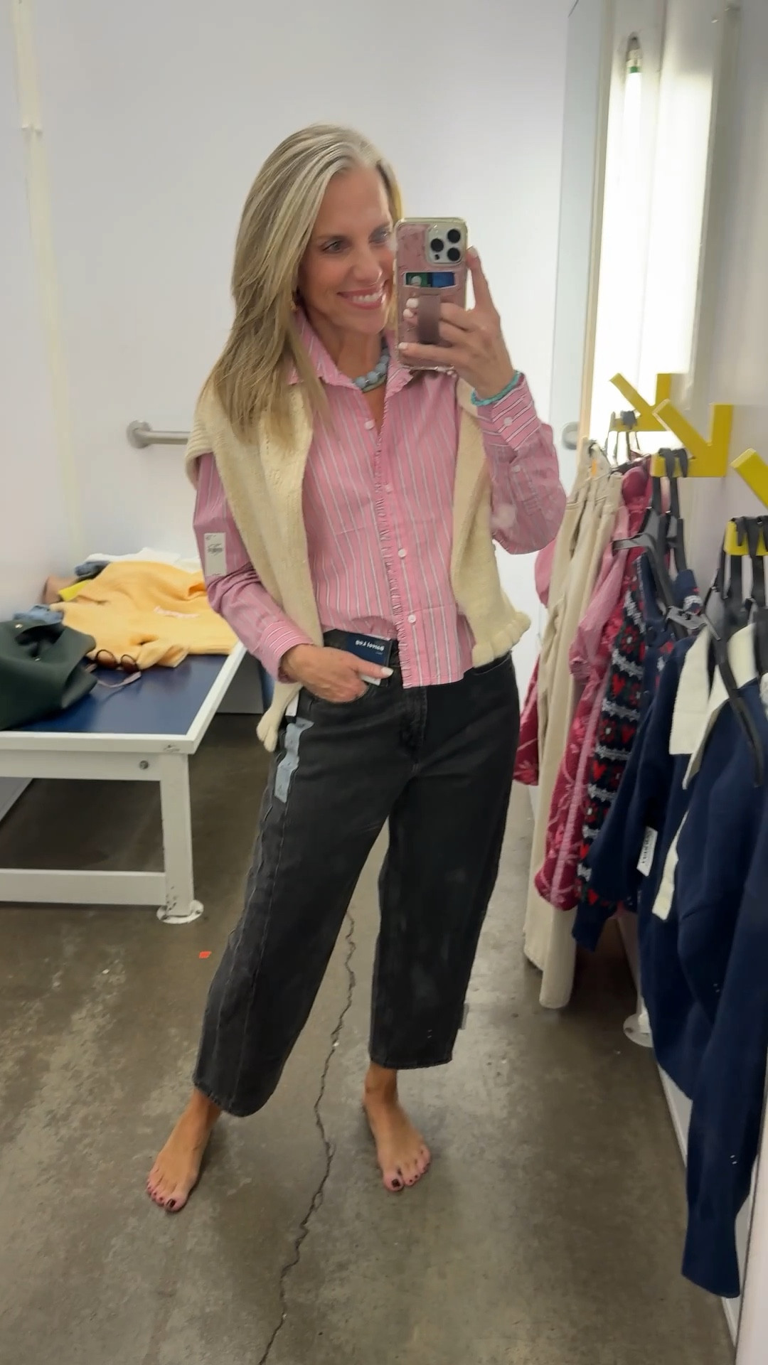 Some of the best barrel jeans and such a great price. Wearing 2 

#LTKOver40 #LTKootd