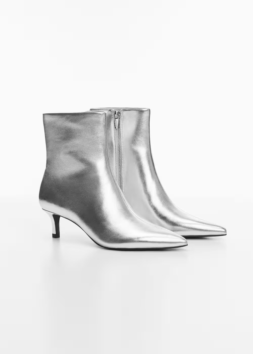 Leather boots with kitten heels  -  Women | Mango USA | MANGO (US)