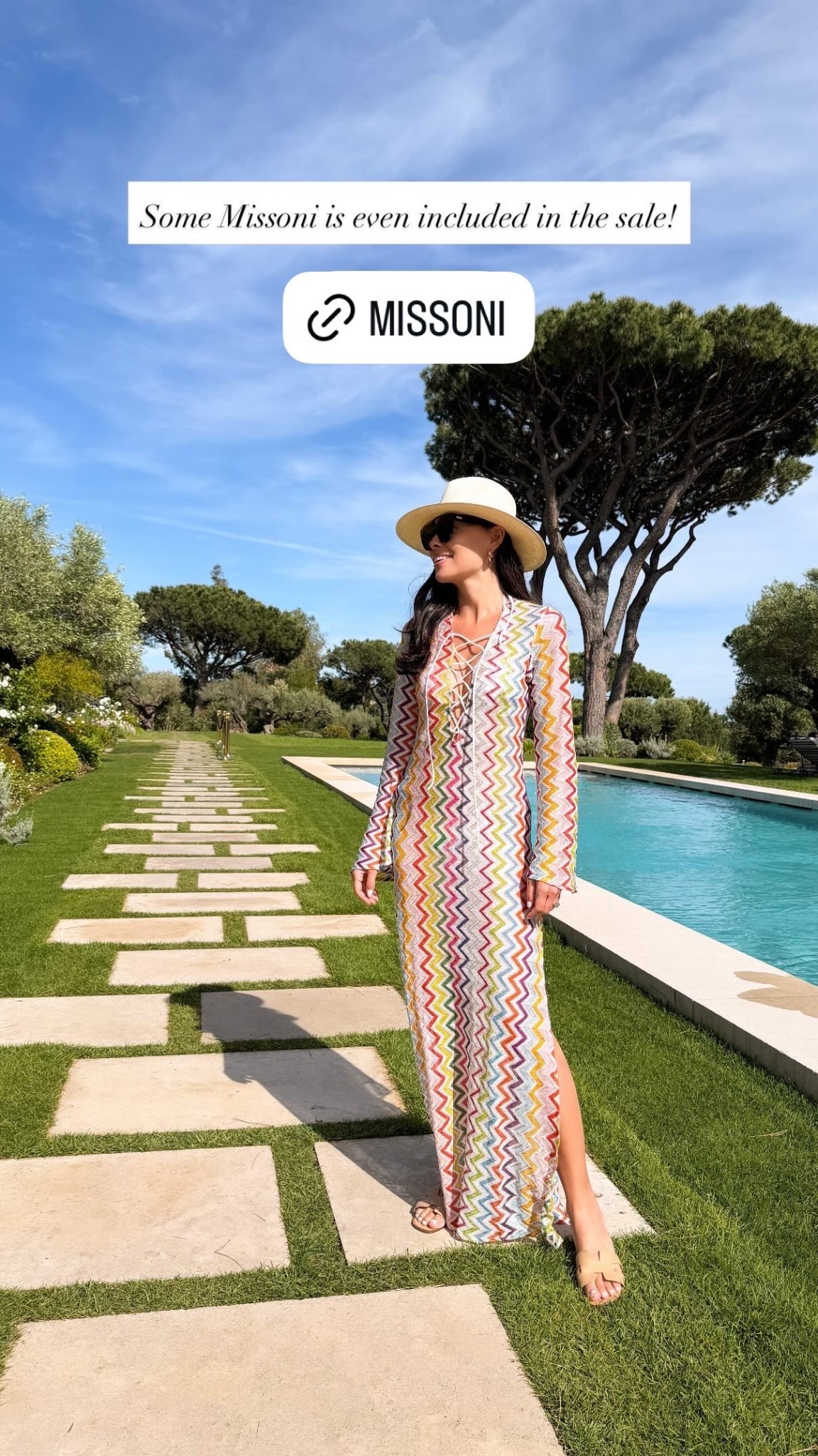 Missoni kaftan, swim, St. Tropez outfit, Kat Jamieson style.

#LTKootd