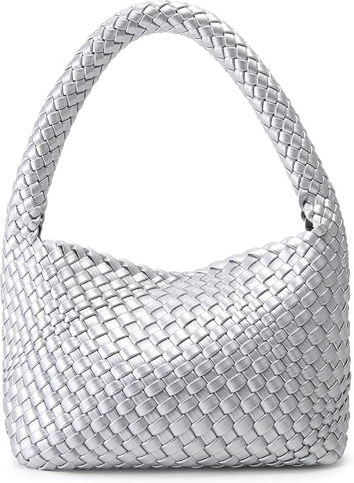 NOBLIFE Woven Bag for Women, Vegan Leather Summer Beach Purse, and Travel Handbags Ladies' Retro ... | Amazon (US)