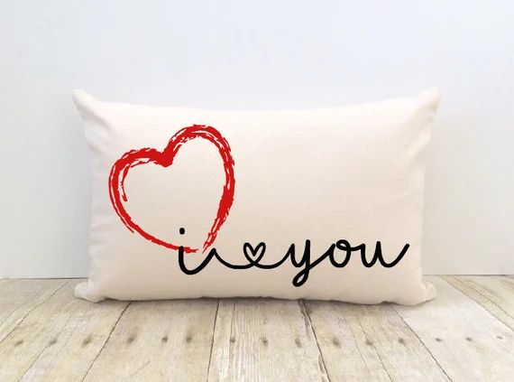 I Love You Pillow Cover, Bride, Wedding, Newlyweds, Couples, Family, Anniversary, Valentine | Etsy (US)