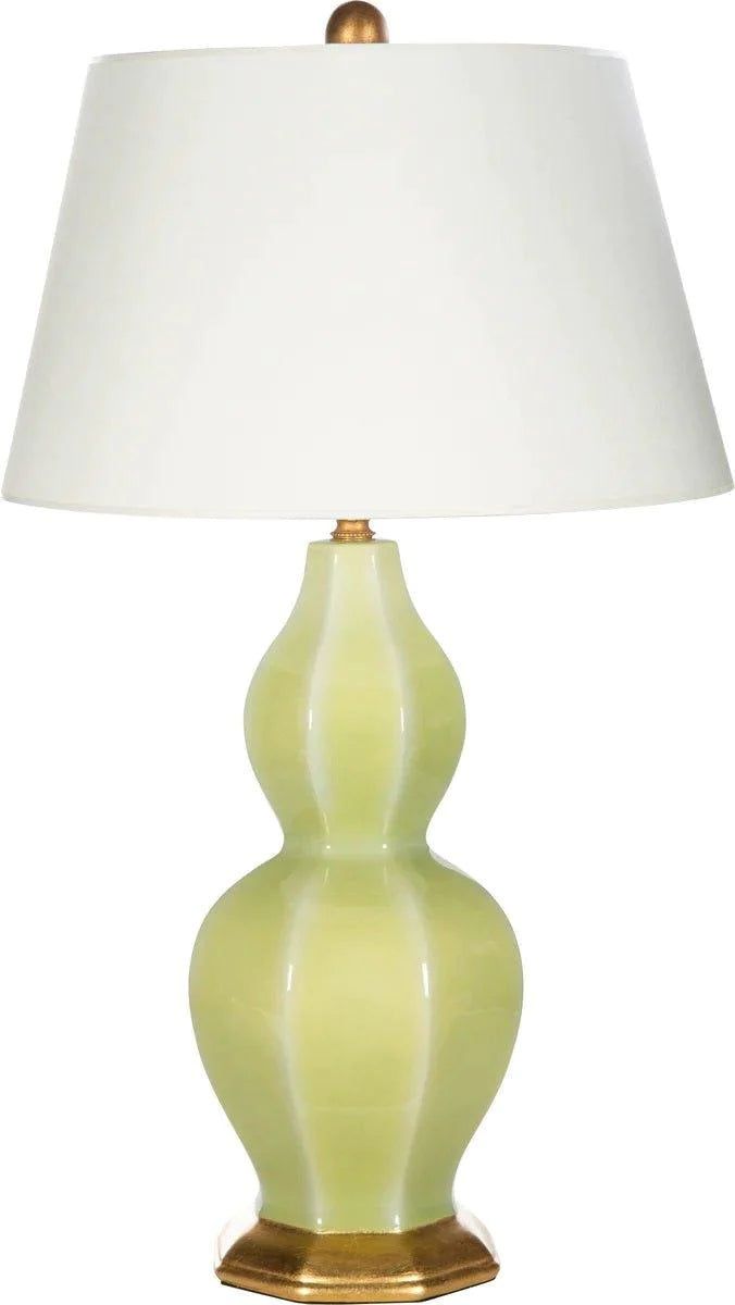 Marianna Green Ceramic Table Lamp with Shade | The Well Appointed House, LLC