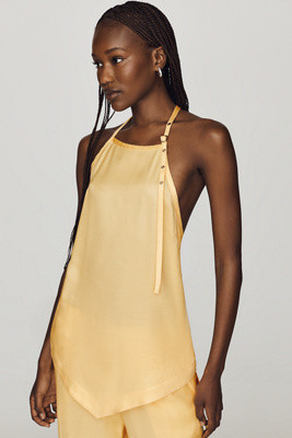 Maeve Silken Halter Top | Anthropologie (US)