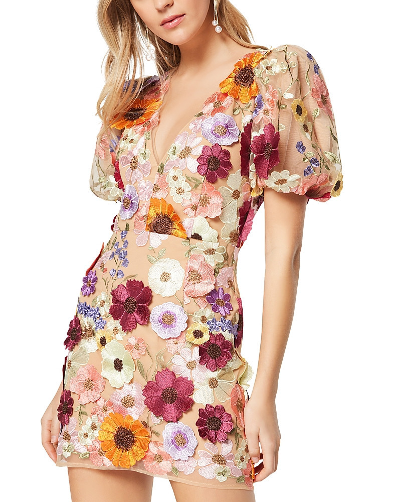 Elliatt Rosalind Floral Applique Mini Dress | Bloomingdale's (US)