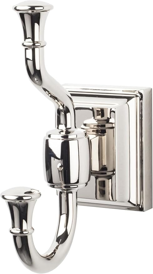 Top Knobs STK2-PN Stratton Bath Double Hook Polished Nickel - Cabinet And Furniture Knobs - Amazo... | Amazon (US)