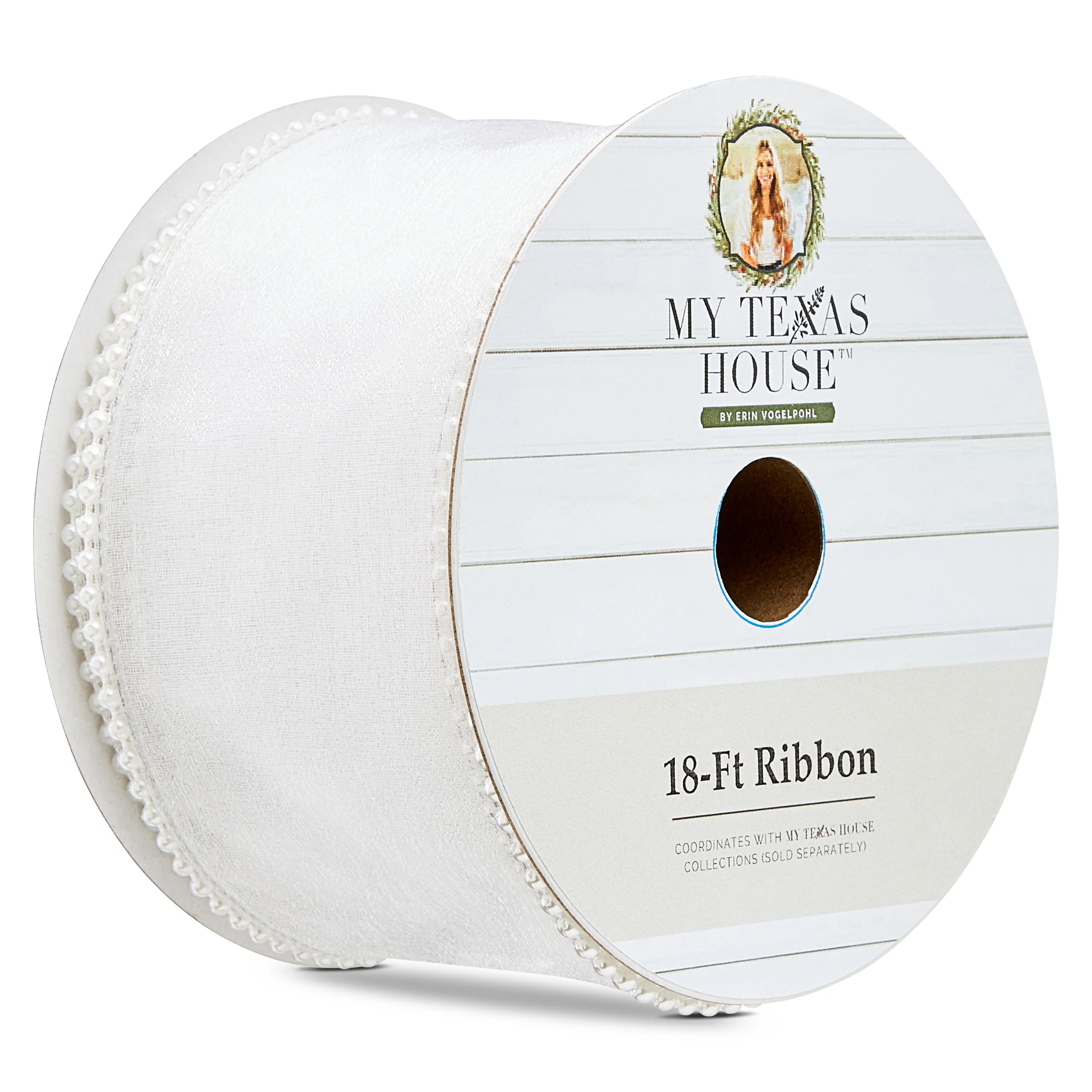 White Pearl Christmas Ribbon, 18', by My Texas House | Walmart (US)