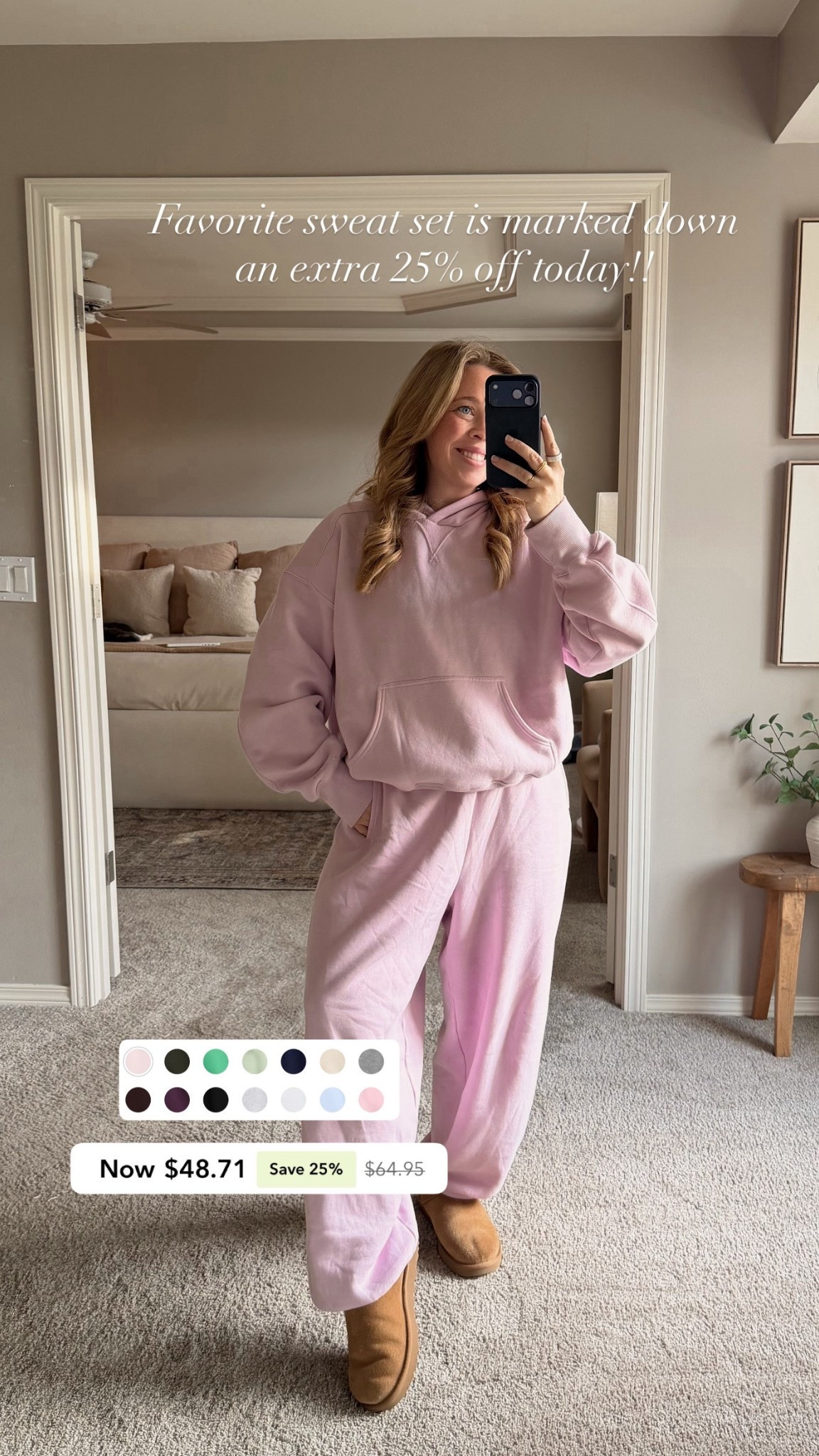 Midsize Cozy Winter Outfit! My favorite cozy set is currently 25% off! Comes in lots of colors. Wearing a size medium in both pieces. Size down if in between sizes 💕

#LTKootd #LTKSaleAlert #LTKMidsize