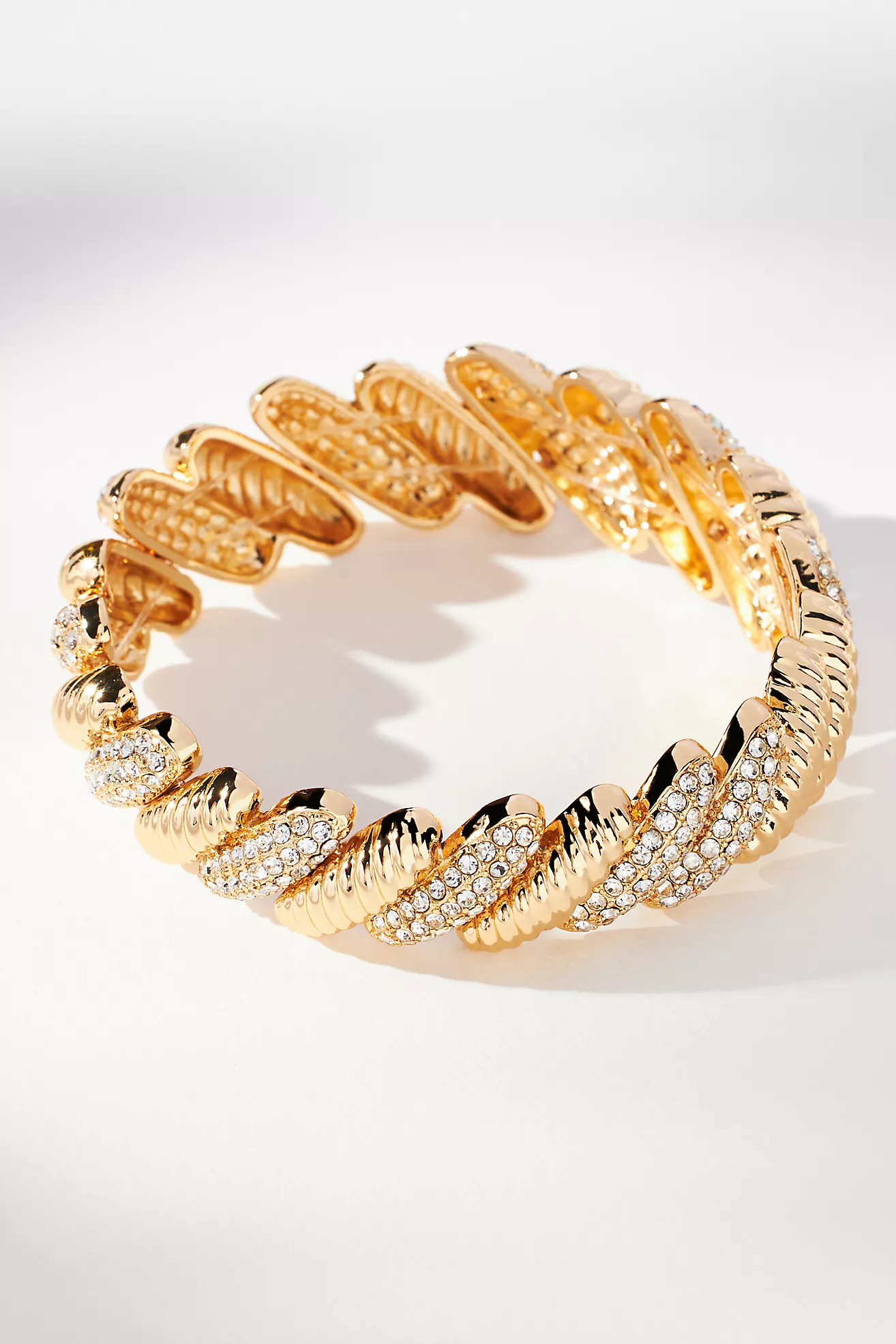 Pavé Ribbed Bracelet | Anthropologie (US)