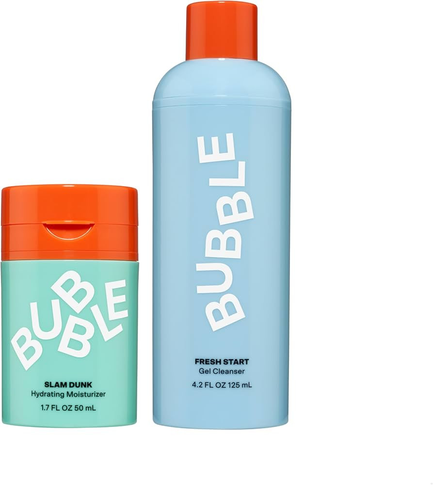 Bubble Skincare Slam Dunk Face Moisturizer for Dry Skin (50ml) + Fresh Start Exfoliating Gel Clea... | Amazon (US)