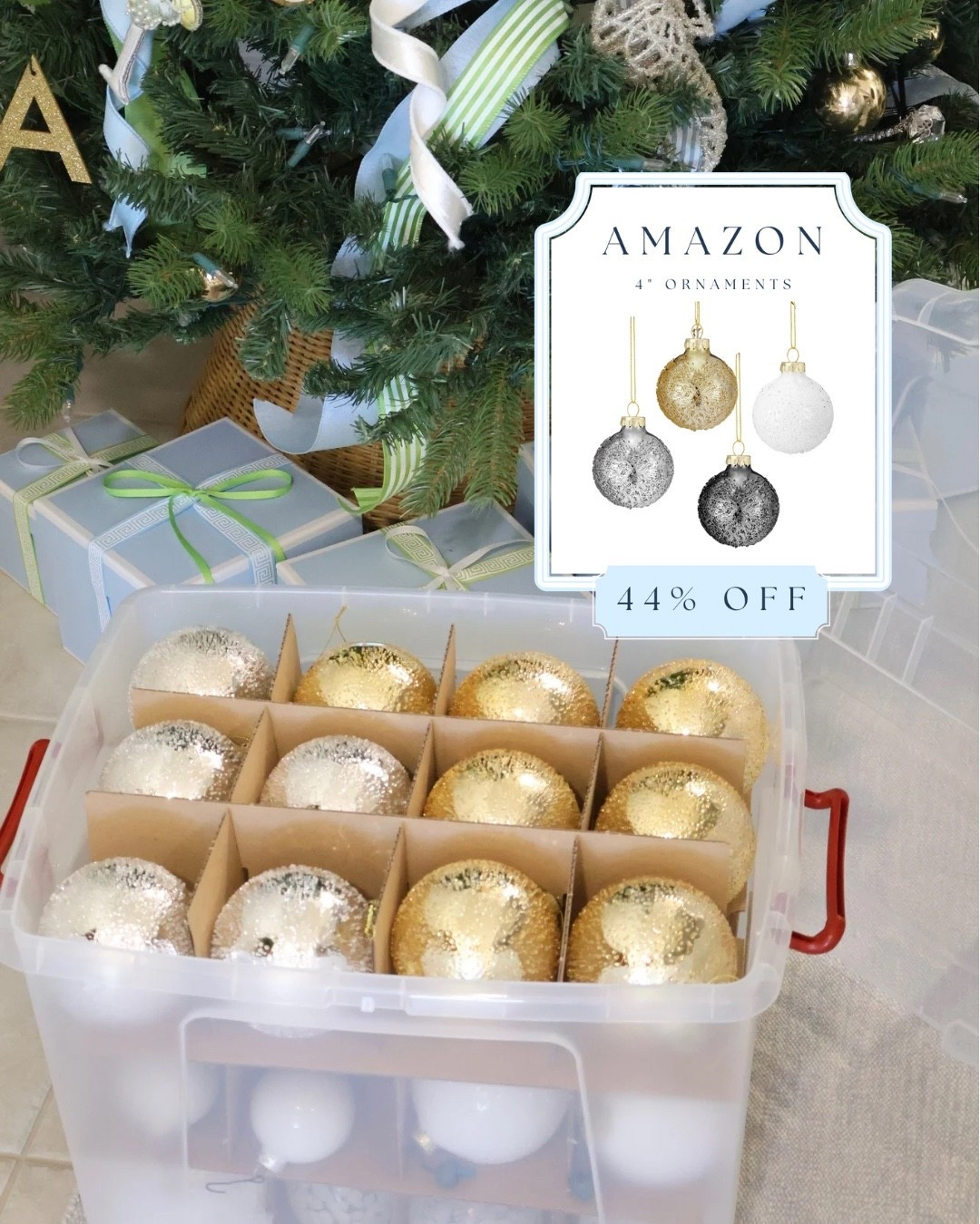Christmas Tree Ornaments on clearance! These Amazon 4” bulbs were already a look for less and now 44% off! This is the time to stock up on anything you may have had your eye on during the Christmas season

#LTKSaleAlert #LTKHome #LTKSeasonal