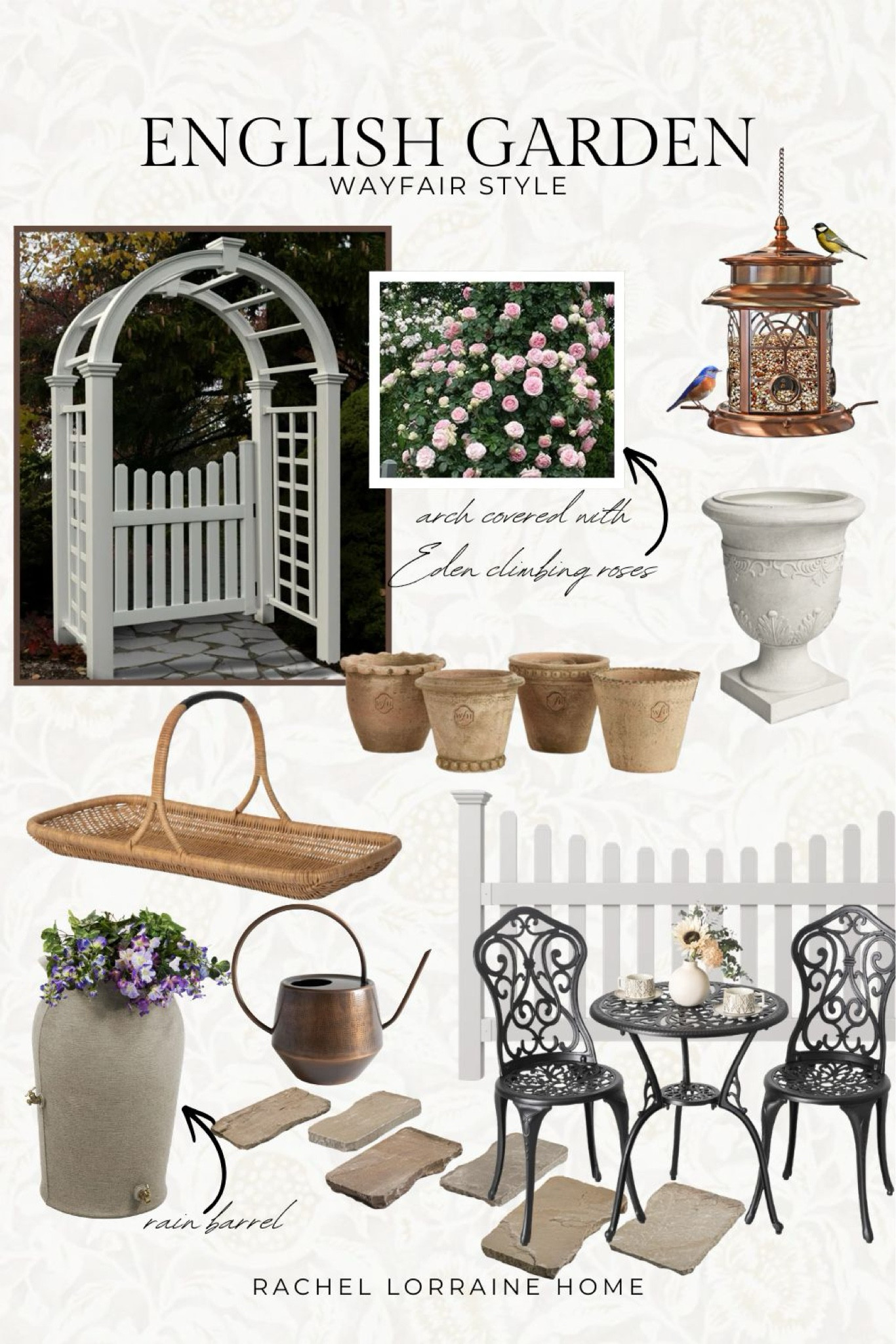 If I were designing the garden of my dreams, it would feel like a little English countryside escape right at home. Think rose covered archways, weathered terracotta pots, classic garden urns, copper watering cans, climbing vines, and a cozy bistro table tucked into the corner for morning coffee.

I’ve been gathering elevated garden favorites that capture that timeless English garden feel while still being practical for everyday living and entertaining. A mix of classic, collected, and a little romantic without feeling overly formal.

If you love that layered cottage garden look too, I linked some of my favorite pieces from @Wayfair  in this collection.

#LTKHome #LTKSeasonal