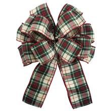 20.5" Red, White & Green Plaid Christmas Décor Bow by Celebrate It® | Michaels Stores