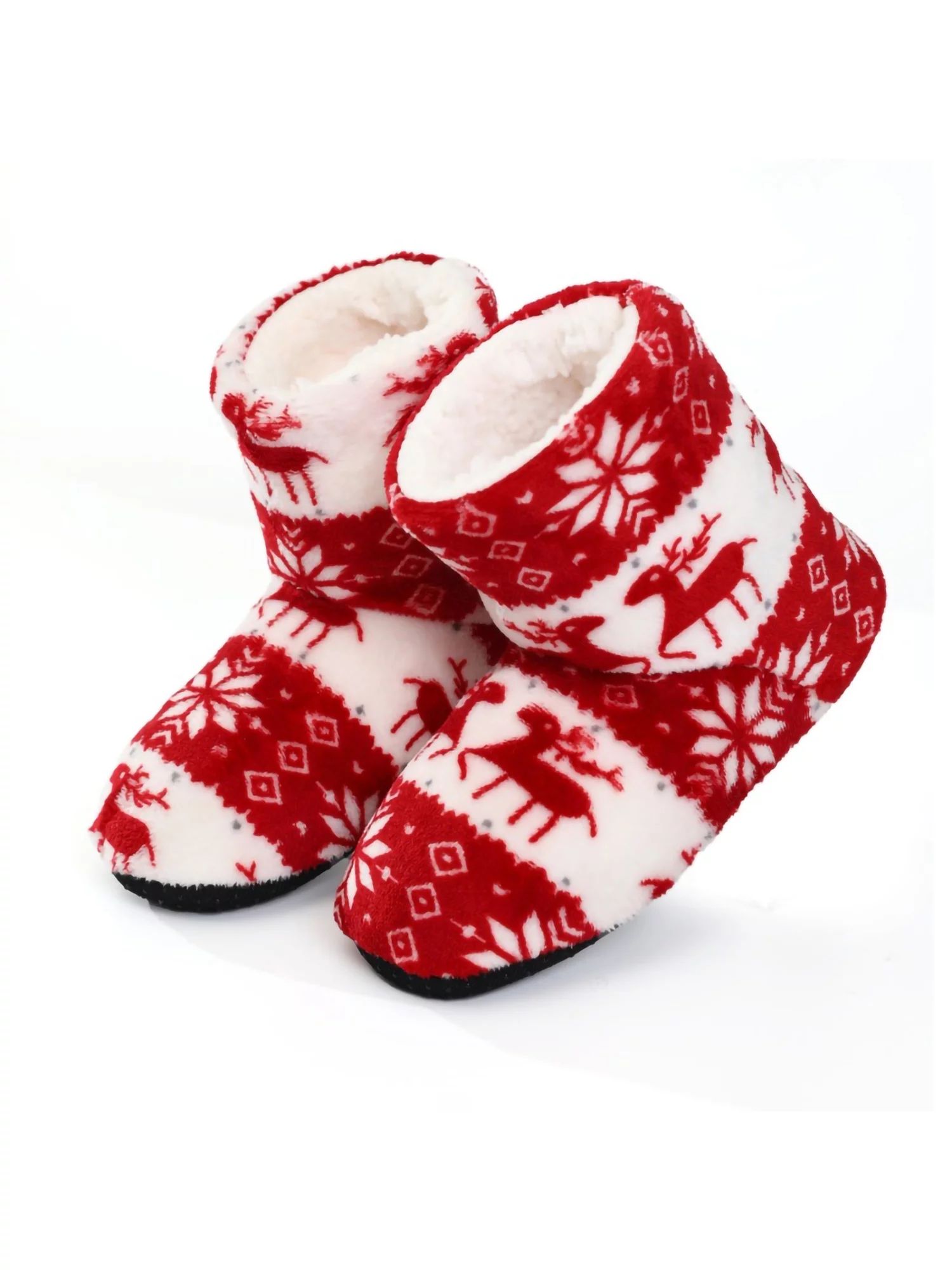 Audeban Women's Soft Fleece Plush Warm Indoor House Slipper Boots Shoes Christmas Shoes - Walmart... | Walmart (US)