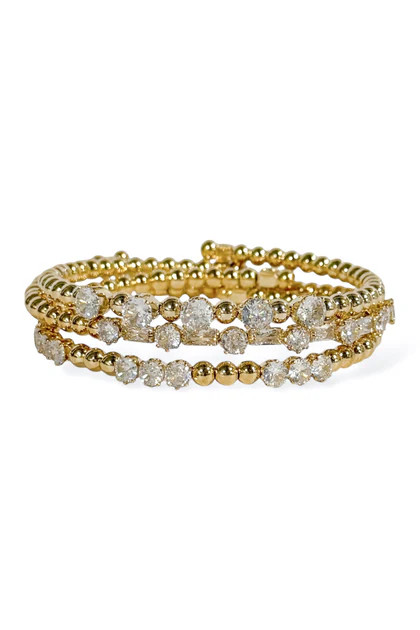 Worth The Wait Gold and Crystal Bracelet Set | The Willow Tree