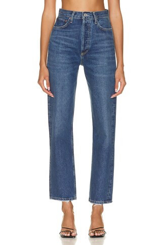 AGOLDE 90's Pinch Waist Jeans in Denim-Dark | FWRD 