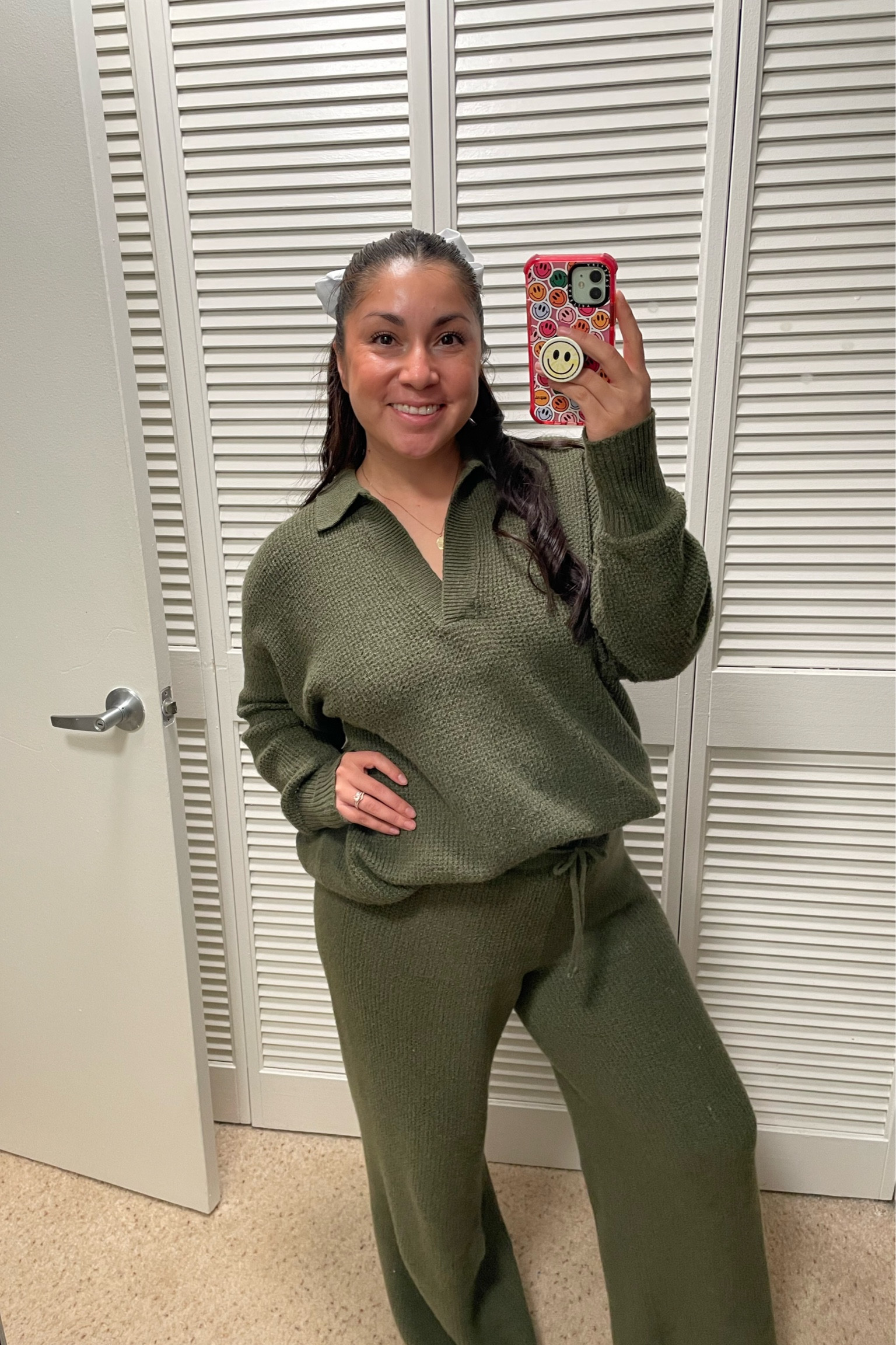 I love a good comfy set, makes me feel put together when I’m really just wearing sweats. 

Outfit is from Aerie in the Olive Color. The top fits oversized so I got a Small & the bottoms are TTS so I got a Medium Short. 

I love that Aerie offers a short options or else I wouldn’t be able to wear the bottoms. 

This whole outfit was under $100! 

#LTKfindsunder100 #LTKSeasonal #LTKHoliday