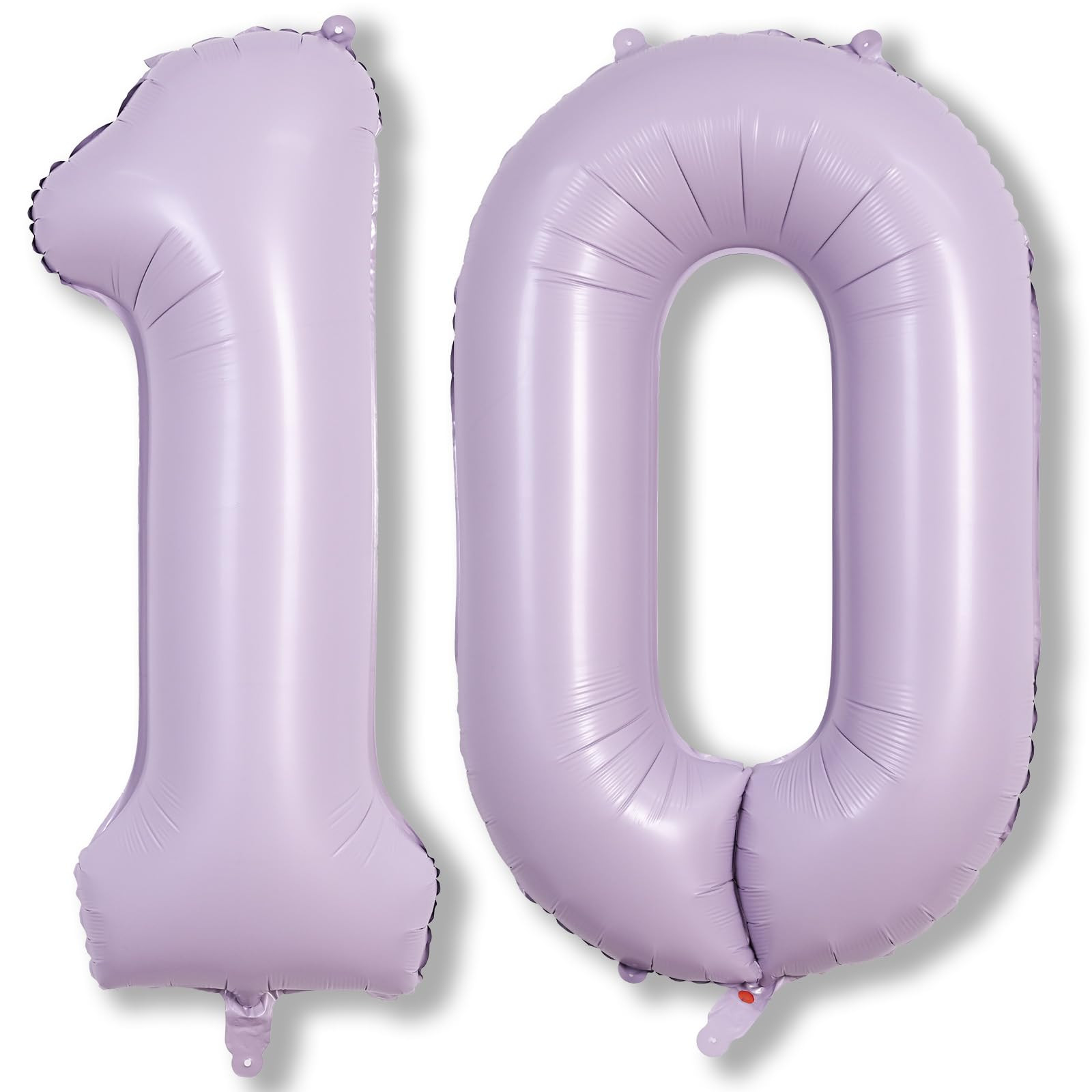 Number Balloons 10 Pastel Purple, 40 Inch Lavender Mylar Foil Number 1 & 0 Balloons for Girls 10t... | Amazon (US)