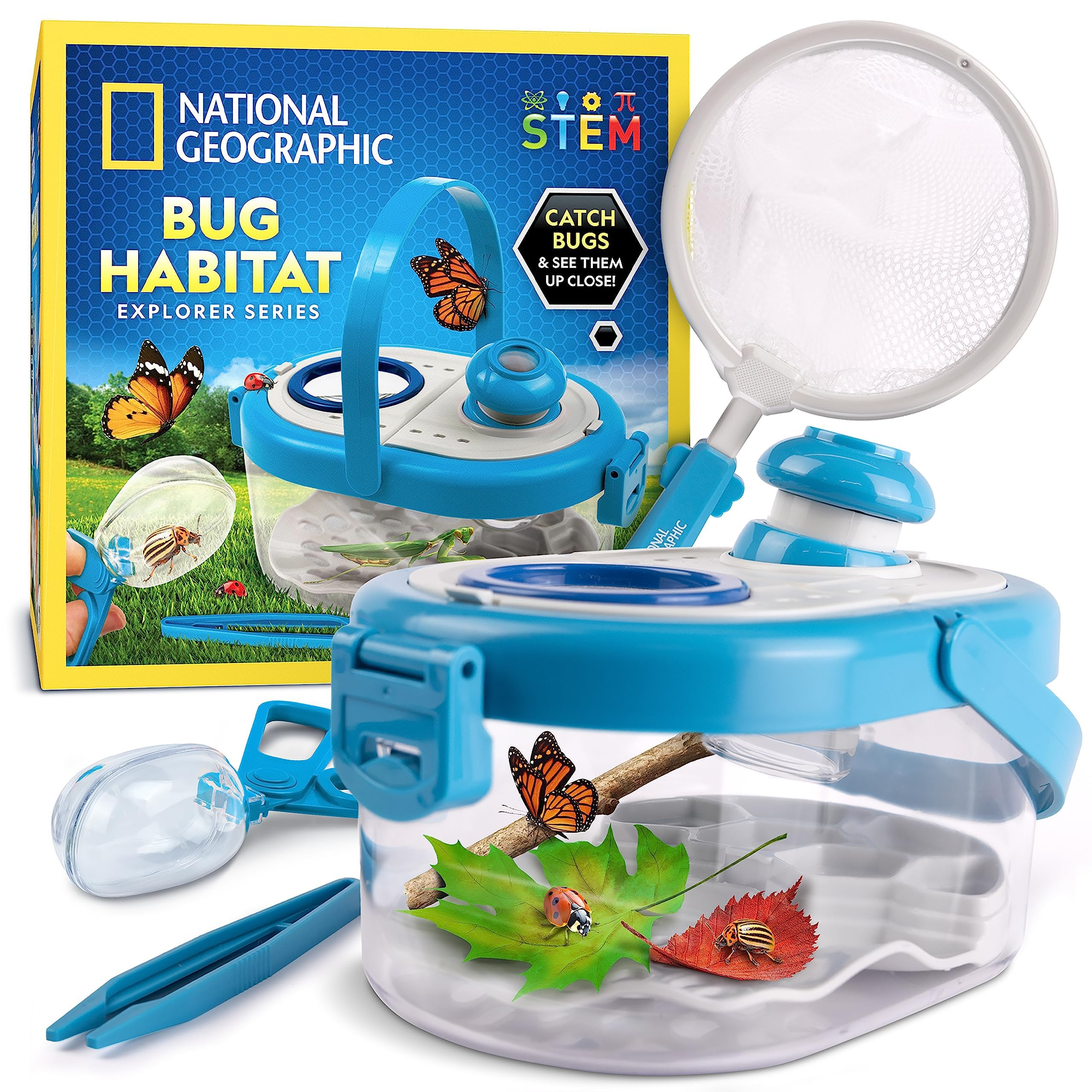 National Geographic Bug Catcher Kit for Kids - Kids Bug Habitat with Magnified Viewer, Bug Box, &... | Amazon (US)
