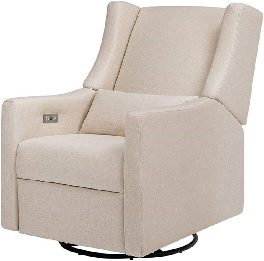Babyletto Kiwi Electronic Power Recliner and Swivel Glider with USB Port in Performance Beach Eco... | Amazon (US)