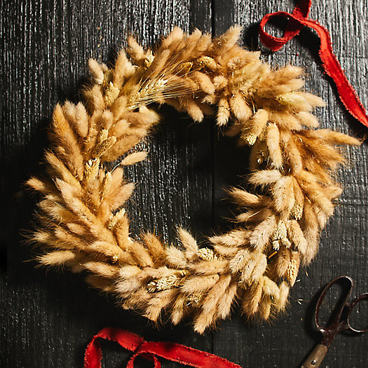 Dried Lagurus Phalaris Wreath | Terrain