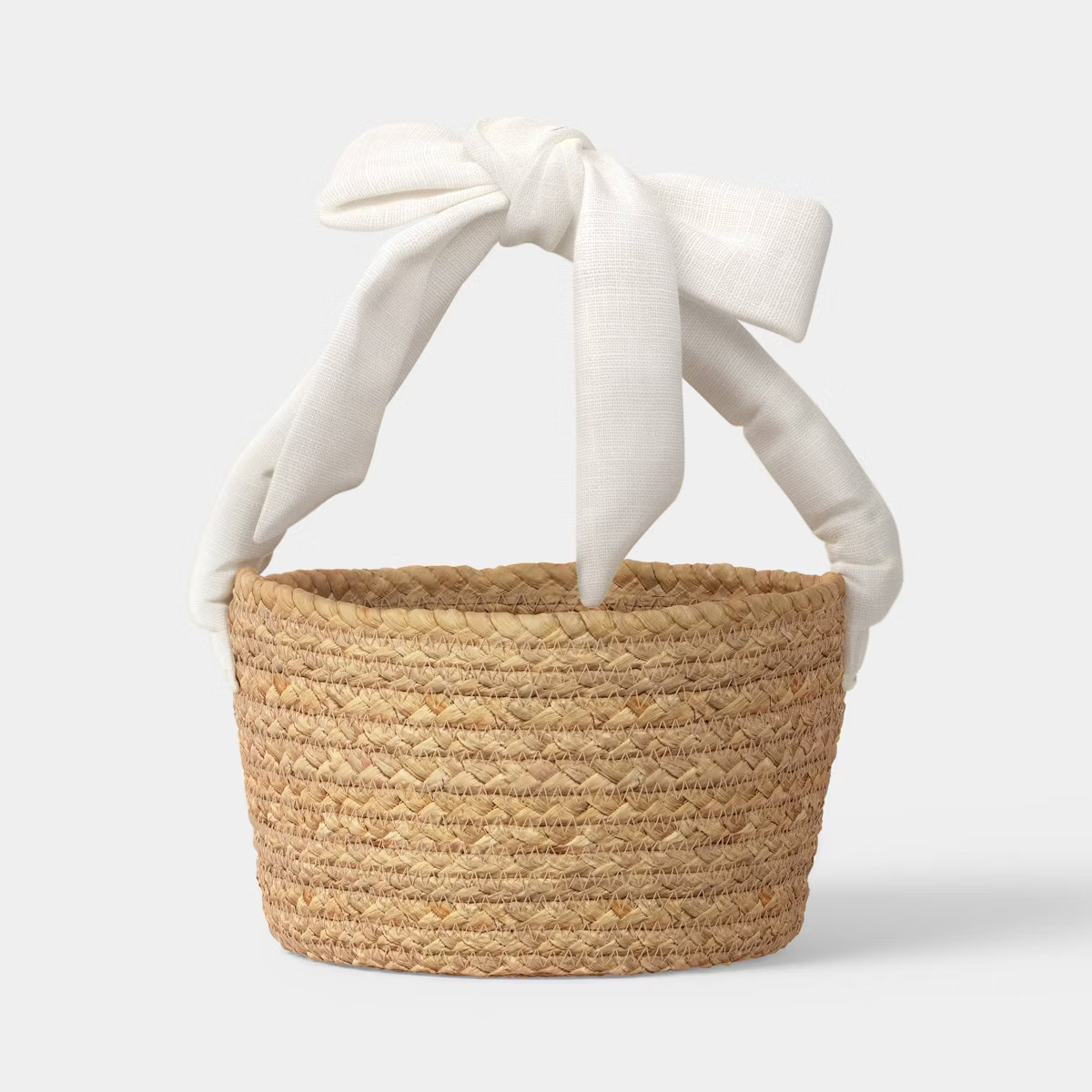Natural Woven Bow Handle Basket Ivory - Threshold™ | Target